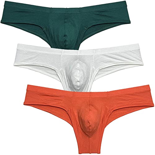 Mens Modal Bikini Boxer Briefs Underwear Male Comfy Enhance Bulge Pouch Brazilian Bikini