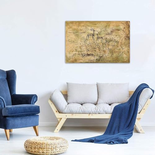 Tableau Zao Wou Ki abstrait 30x48 cm | Toile encadrée - 2