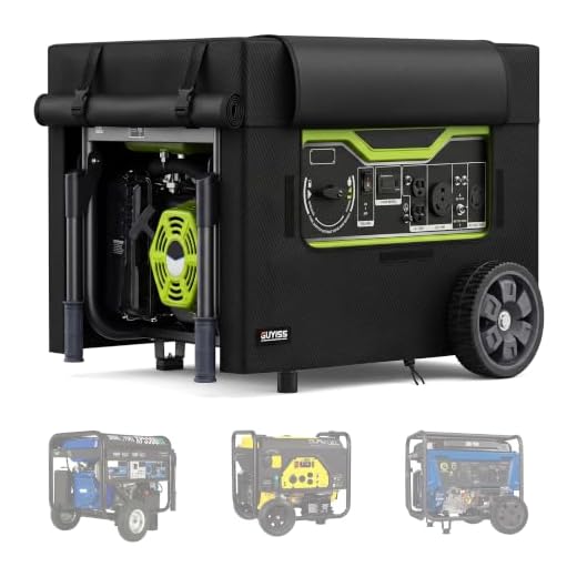 GUYISS Generator covers heavy duty waterproof, Generator running cover with windproof elastic cord and visual operation window, 32 "Lx24 "Wx24 "H For most 5000-10000W frame type generators, tear resistant, black（Patent）