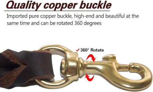 Leather-Dog-Leash-4ft-x-34-inch-Heavy-Duty-Dog-Leash-Strong-Sturdy-Genuine-Leather-Braided-Dog-Leash-Soft-and-Comfortable-Leather-Leash-for-Large-Medium-and-Small-Dogs-Training - Cucciolini Doodles Leather-Dog-Leash-4ft-x-34-inch-Heavy-Duty-Dog-Leash-Strong-Sturdy-Genuine-Leather-Braided-Dog-Leash-Soft-and-Comfortable-Leather-Leash-for-Large-Medium-and-Small-Dogs-Training