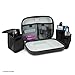 USA GEAR Vape XL Travel Case - Hard Case for Vape Pens, Battery, Accessories - Water Resistant, 3 Pouches - Black