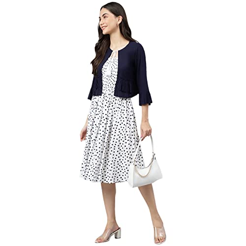 Image of DEEBACO Women Floral Printed Shrug Dress