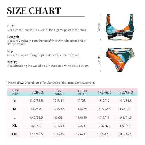 Bikini 2 pièces gainant pour femme avec haut ajustable imprimé koï HD - 6