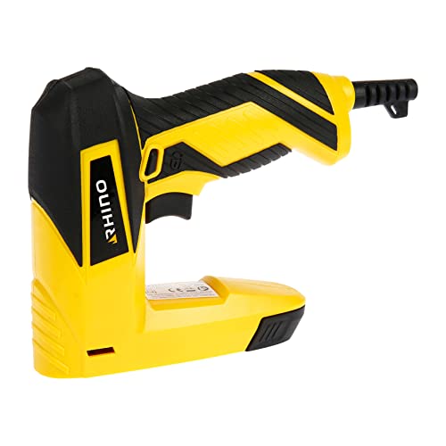 Rhino 311836 - Grapadora eléctrica con 400 grapas y 100 clavos incluidos