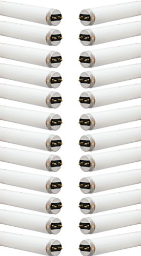GE Light Bulbs, T8 Tube Lights for Work Spaces, 17 Watt, 24-Inches, G13 Base, Cool White (24 Pack)