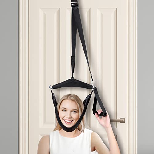 Neck Cervical Traction Device Portable Over Door, Hammock for Neck Overhead Pain Relief Stretcher, Spinal Physica Decompressorï¼ŒHome Therapy Disc Arthritis TractionCervical Corrector