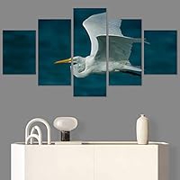 SIGNWIN 5 Panel Canvas Wall Art Birds Farmhouse/Country Group Group Multicolor Photography Realism Relax/Calm Warm for Home Decorations Ready to Hang - 60