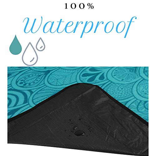 Large Picnic Blanket | Oversized Beach Blanket Sand Proof | Outdoor Accessory for Handy Waterproof Stadium Mat | Water-Resistant Layer Outdoor Picnics | Great for Camping on Grass and Portable