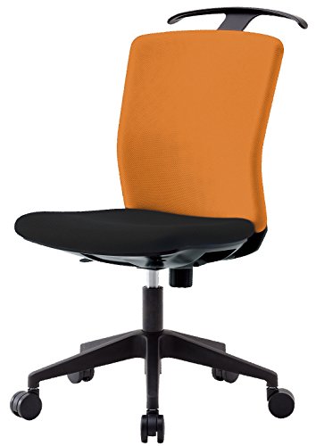 アイリスチトセ ハンガー付回転椅子 オレンジ/ブラック HG-X-CKR-46M0-F-OG