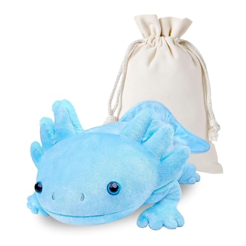 RLOMUTE Jouet en Peluche lesté Axolotl Animal Micro-ondable Mignon Super Doux Oreiller Poupée Compagnie Chaud ou Froid Cadeau pour Tous Les âges Enfants Adolescents et Adultes 29 Pouces 4,4 LB