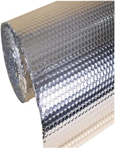 RhLLvJ Thermal Insulation Foil, Bubble Insulation Foil Roof Insulation Rolls for Garages, Floors, Walls, Sheds(2m)
