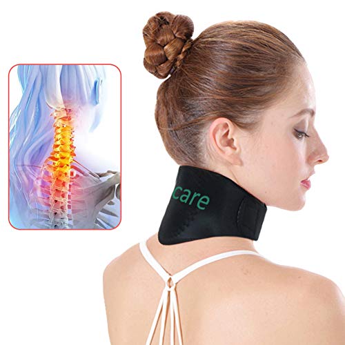 Tcare Self-Heating Tourmaline Neck Magnetic Therapy Support Tourmaline Belt Wrap Brace Pain Relief Neck Massager Products
