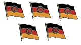 Größe ca. 20 mm Yantec Flaggenpin 5er Pack DDR Pin Anstecknadel Fahnenpin