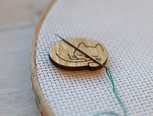Needle Minder Cat Cross Stitch Pattern Holder Kitten Magnetic Keeper For Embroidery Kit #TOP3