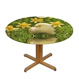 Matériau du produit : cette jolie nappe ronde S à motif bébé canard est fabriquée en tissu polyester avec une impression sur toute la largeur d'un seul côté. Son élasticité améliore non seulement l'apparence de la table, mais protège également la surface, réduisant ainsi les rayures et les taches.