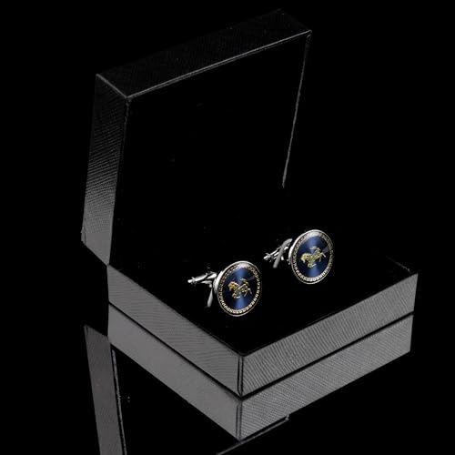Image of To The Nines Blue Horse Cufflinks for Men