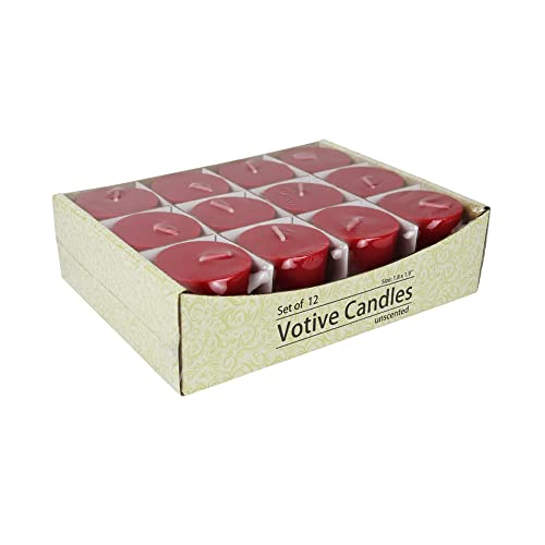 Zest Candle 12-Piece Votive Candles, Red #TOP5