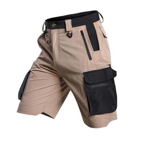 Short de travail homme décontracté coupe droite en taille élastique
