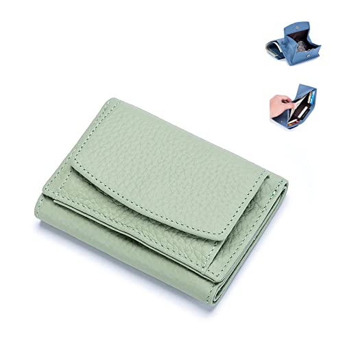 Handmade Rfid Soft Leather Purse - Women's Foldable Short Wallet, Minimalist Small Trifold Wallet, Lady Pocket Coin Purse, Multi Card Holders Wallet (6)