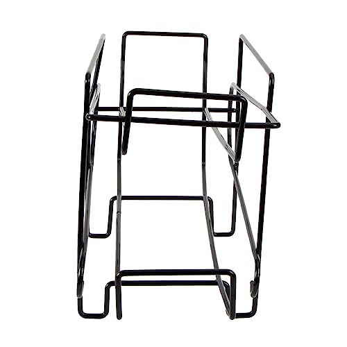 Ciieeo 1Pc Kitchen Canning Rack Dual Drink Storage Rack for Refrigerator and Countertop for Organizing Beverages Black