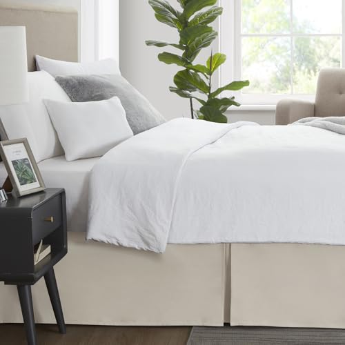 Image of Nestl Linen Full XL Bed Skirt - Full XL Size Bed Skirt 14 Inch Drop - Brushed Microfiber Bed Skirts - Hotel Quality Pleated Bed Skirt - Shrinkage & Fade Resistant