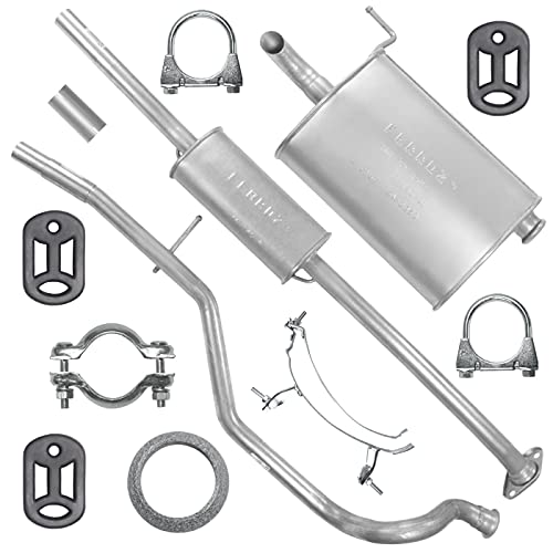 Adamot Auspuffanlage Schalldämpferset Auspuff für Peugeot 206 Kombi 1.1 1.4 1.6