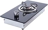 GR-B002 1 Burner LPG RV Caravan RV Cooktop Stove with Tempered Glass Lid, 7.9
