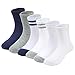Cooraby 12 Pairs Unisex Toddler Socks Non-Skid Classic Crew Socks, Assorted Colors (Mixed color A, 2-4 Years)