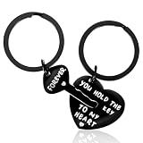 Nogeqi Matching Keychains for Couples, Puzzle Piece Key to My Heart Keychain for Valentine's Day Gift, Cute Couple Gifts for Boyfriend and Girlfriend, Couple Keychains for Him and Her