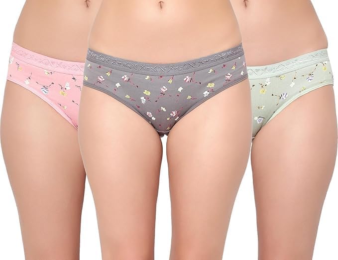 XOWONA Women's Cotton High Waist Stretch Briefs, Soft Underpants, Full Coverage Panties, Set of 3-image-36
