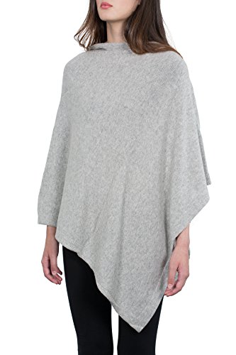 Kemailù Moon Poncho Donna Misto Cashmere (Grigio
