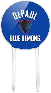 Acrylic DePaul Blue Demon Cake Topper Party Decoration for Wedding Anniversary Birthday Graduation