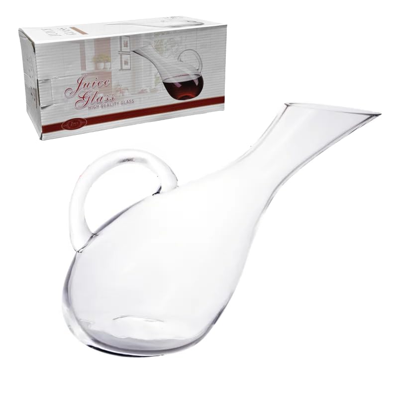 OCEANO Decanter Vino Caraffa per Decantare Areare Vino Rosso Vetro Trasparente Travaso Elegante Moderno Versatore per Serate Feste Idea Regalo Papà (Caraffa, 1.5L)