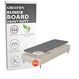 Greaton 1.5' Split Wood Bunkie Board Twin Size Bed - 2-Piece Under Mattress Support Board, Fully Assembled, Fabric Ventilation Cover - Replaces Wooden Slats or Box Spring for Bed Frames