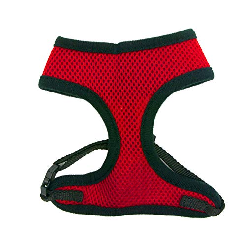 Image of Four Paws Walk-About Comfort Control No-Pull Harness for Dogs, Adjustable Soft Padded Breathable Air Mesh Dog Vest for Walking, Red, Small