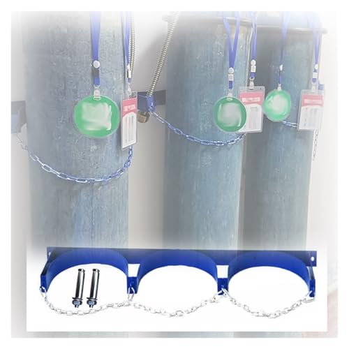 Storage 3 Cylinder Bottle Fixed Rack, Portable Oxygen Holder Wall Bracket for School/Household/Hospital/Clinics, Lightweight Air Tank Organizer Shelf