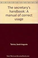 The Secretary's Handbook a Manual of Correct Usage B0000CK3R3 Book Cover