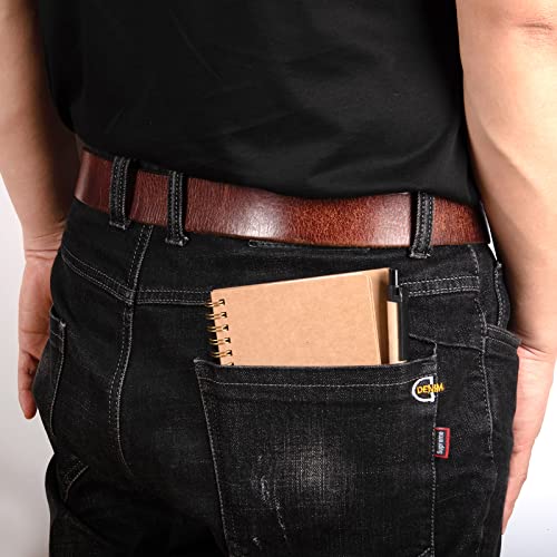 Wilfans 2 Packs Spiral Notebook Steno Pads Lined Notepad With Pen In Holder, Sticky Notes, Page Marker Colored Index Tabs Flags, 4.73"X5.9" Kraft Paper Cover Small Pocket Notebooks (Brown 2 Packs) #TOP7