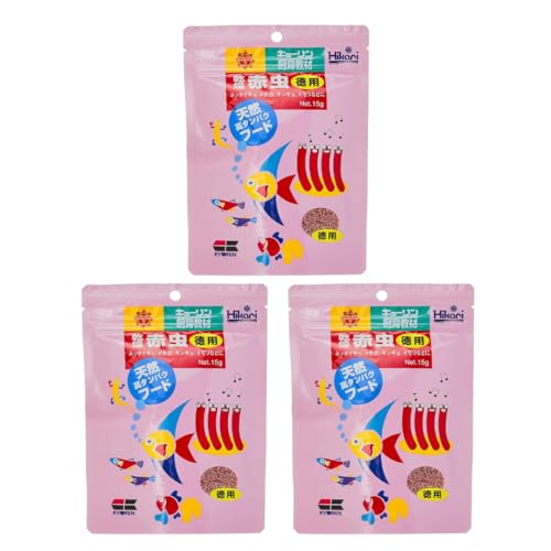 ヒカリ (Hikari) 乾燥 赤虫 徳用 15グラム 3個 セット