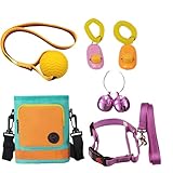 LMXWLYLYT Puppy Training Tools-Dog Training Ball On Rope,Treat Pouches for Pet Training,2 PCS of Dog Clickers,Leashes for Dogs,Pet Bells