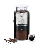 Krups Expert Electric Burr Coffee Grinder, 17 Grind Settings, 225 g Bean Hopper, Removable Ground Coffee Container, Automatic Stop Function, Black and Silver, GVX231