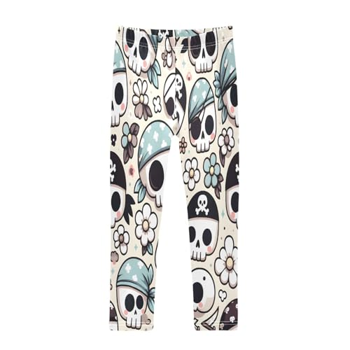 Toddler Girls Leggings Printed Yoga Pants Leggings Cute Skull Head for Kids