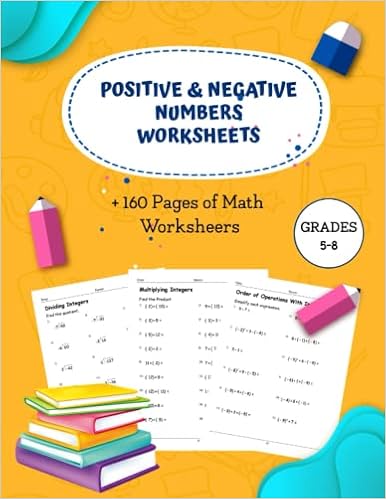 Positive & Negative Numbers Worksheets Grades 5-8: Add ...