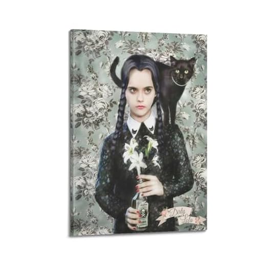 TESUXYEHH Art Addams - Póster decorativo de la familia Addams, lienzo para pared e impresión artística moderna para decoración de dormitorio familiar, 20 x 30 cm