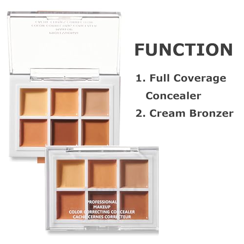 Cream Concealer Colour Correcting Palette- Cream Bronzer Contour Concealer full coverage Makeup Palette Contour Concealer Highlighter Stick Face Brightens & Shades Make Up Tool (03#) - Image 4