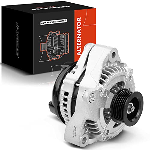 A-Premium Alternator Compatible with Toyota 4Runner 2003-2006 V8 4.7L, & Lexus GX470 2003-2007 V8 4.7L, 130A 12V Clockwise 6-Groove Pulley