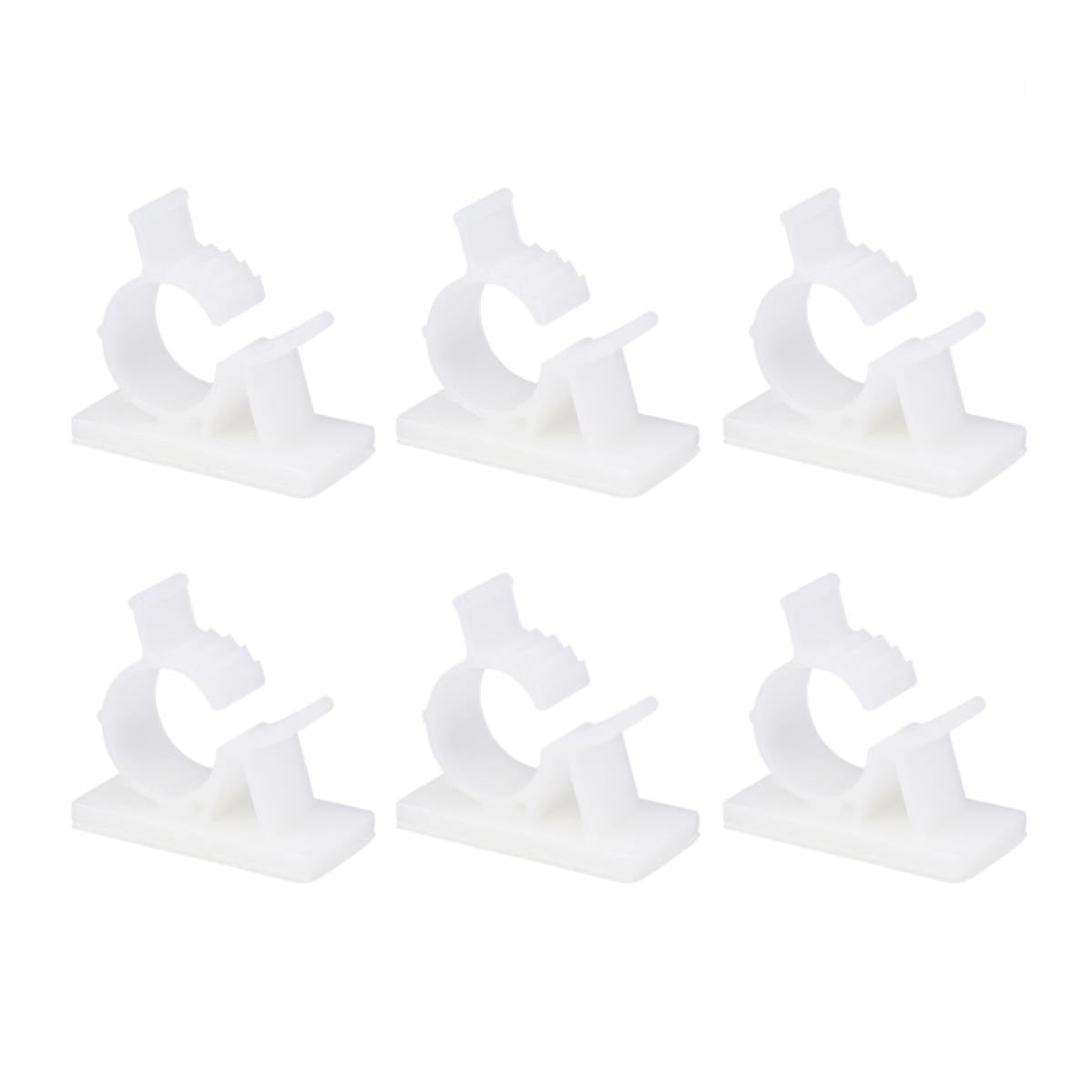 20pcs Self Adhesive Plastic Wire Clamp for Desk Cable Organization
