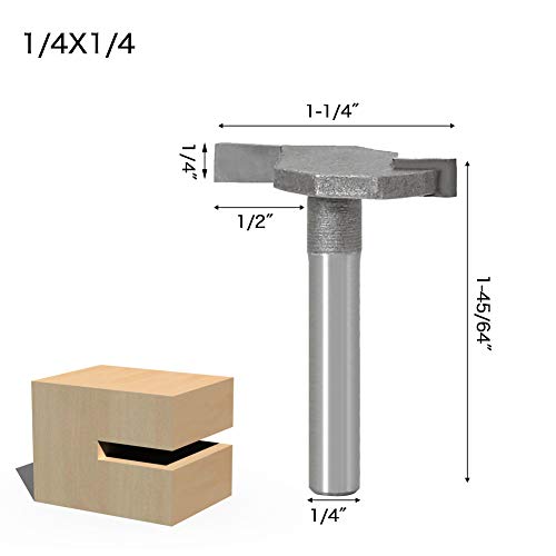 Wsoox FBA-YH-WY437-4-US Slot Router Bits With 1/4 Inch Shank 5Pcs Slotting Cutter Router Bit Set Cutting Heigh:5/64",3/32",1/8",3/16",1/4". thumb #5