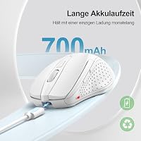 TECKNET Bluetooth Maus, Wiederaufladbare Maus Kabellos(BT 5.0/3.0 + 2.4G) – Ansicht 2