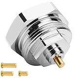 Heizkörperadapter M30x1.0 auf M30x1.5 – Thermostat Adapter für Oventrop Ventile 1011445, Messing Heizungsventil Feingewinde Adapter, passend für Heizkörperthermostat Systeme